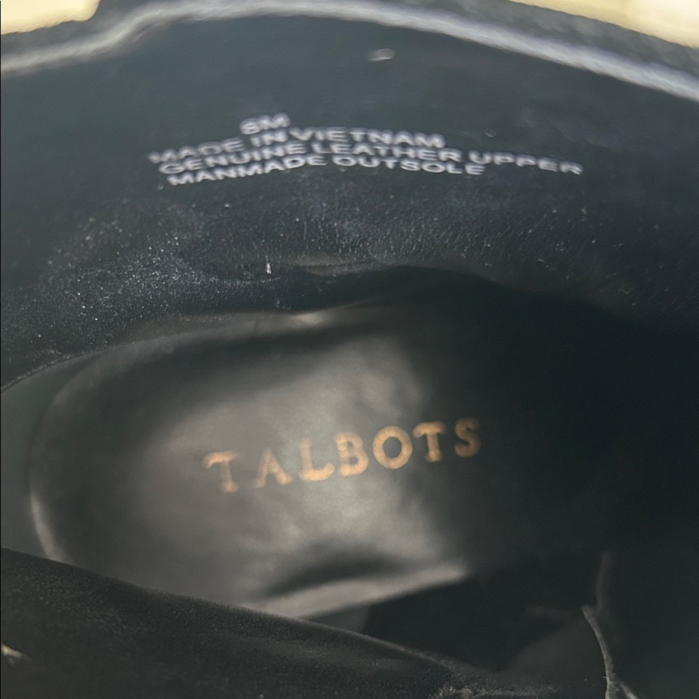 Talbots Black Suede Ankle Booties with Buckle - Picture 8 of 8